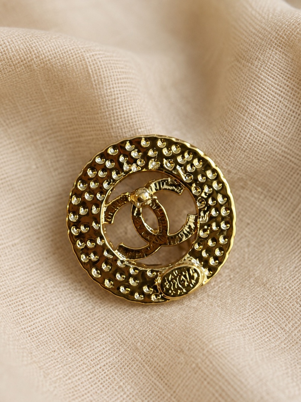 Chanel Inspired Crystal Halo Interlocking Double CC Circle Earrings Statement - Picture 2 of 7